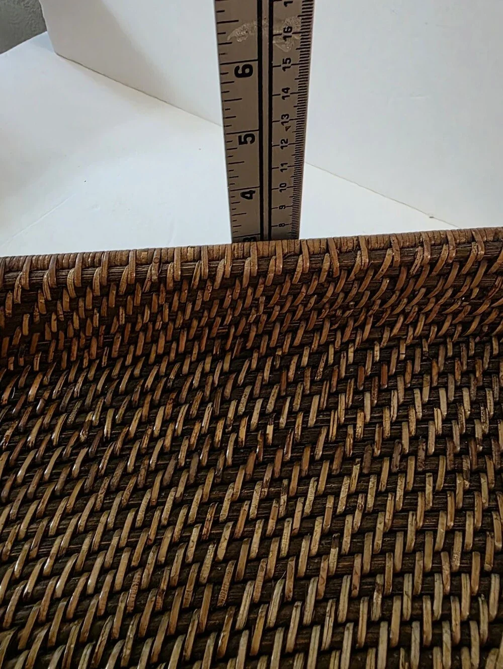 Pampered Chef Woven Selection Serving Tray Ratan Wicker Retired